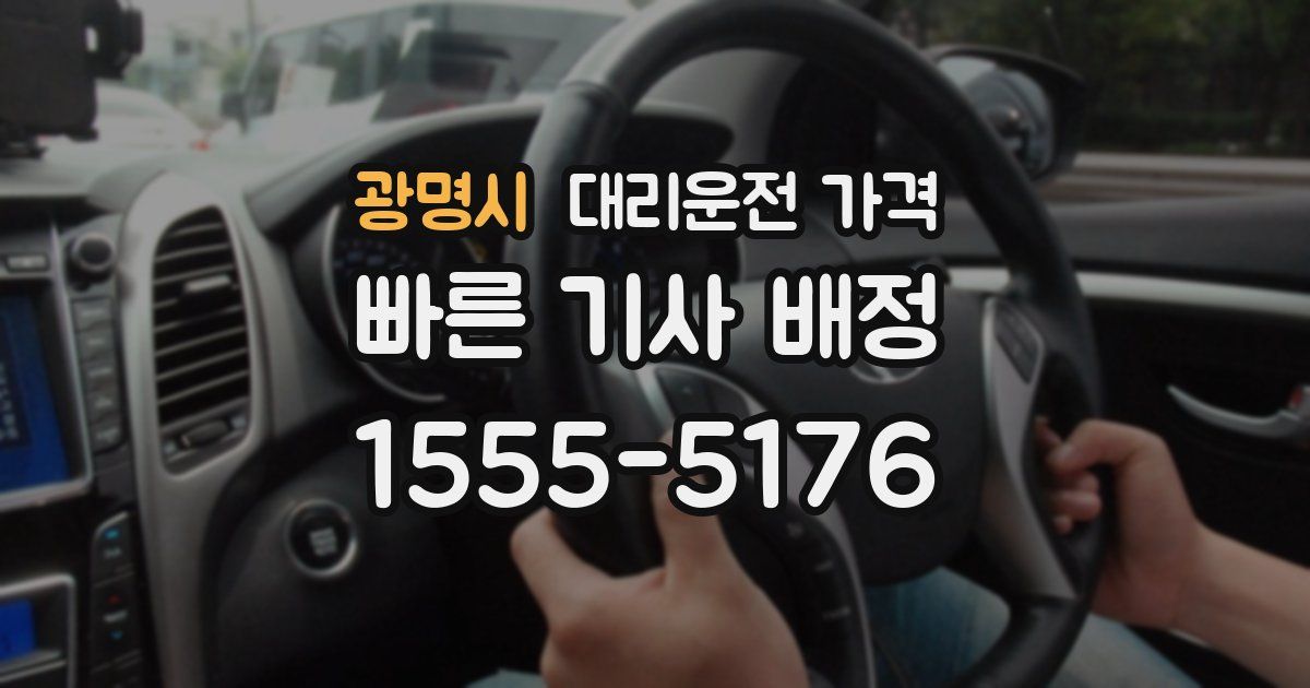 광명시 대리운전 가격