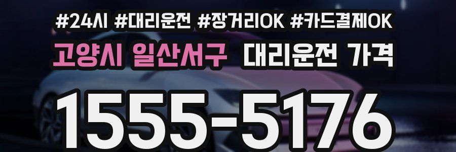 고양시 일산서구 대리운전 가격