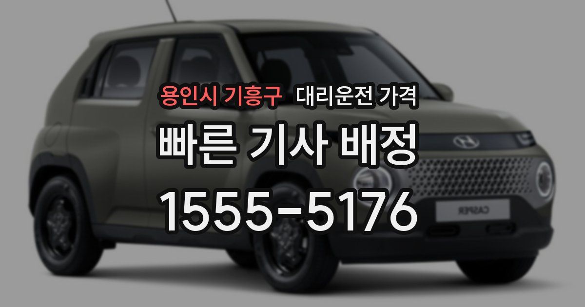 용인시 기흥구 대리운전 가격