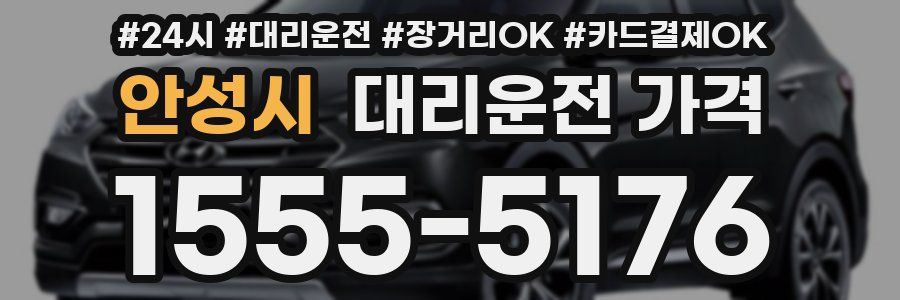 안성시 대리운전 가격