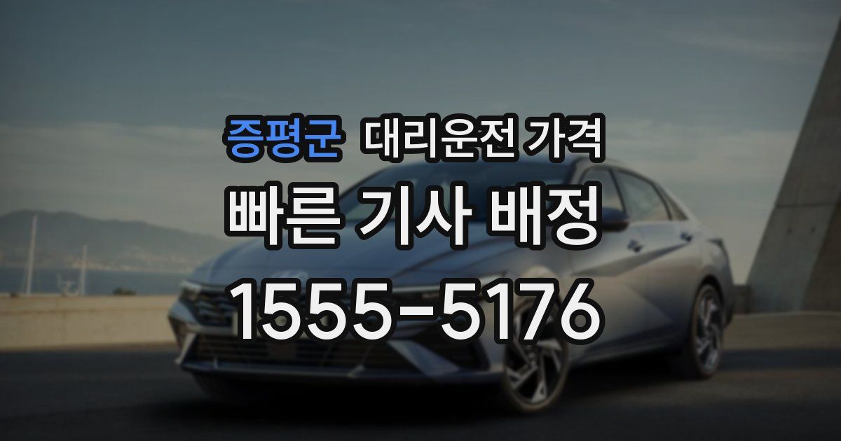 증평군 대리운전 가격