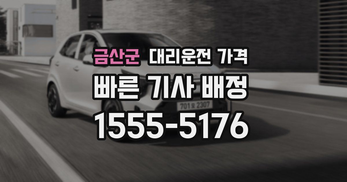 금산군 대리운전 가격