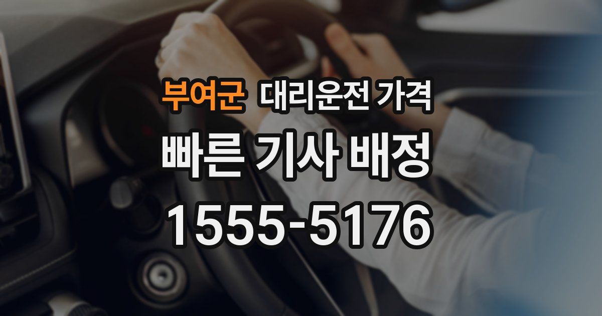 부여군 대리운전 가격