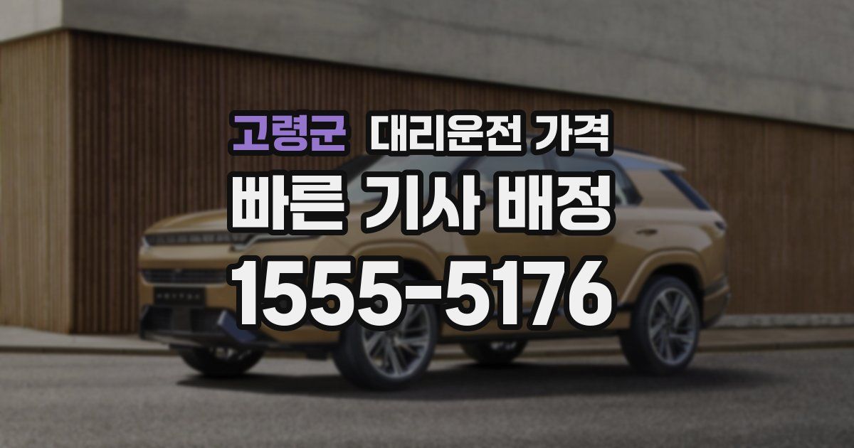 고령군 대리운전 가격