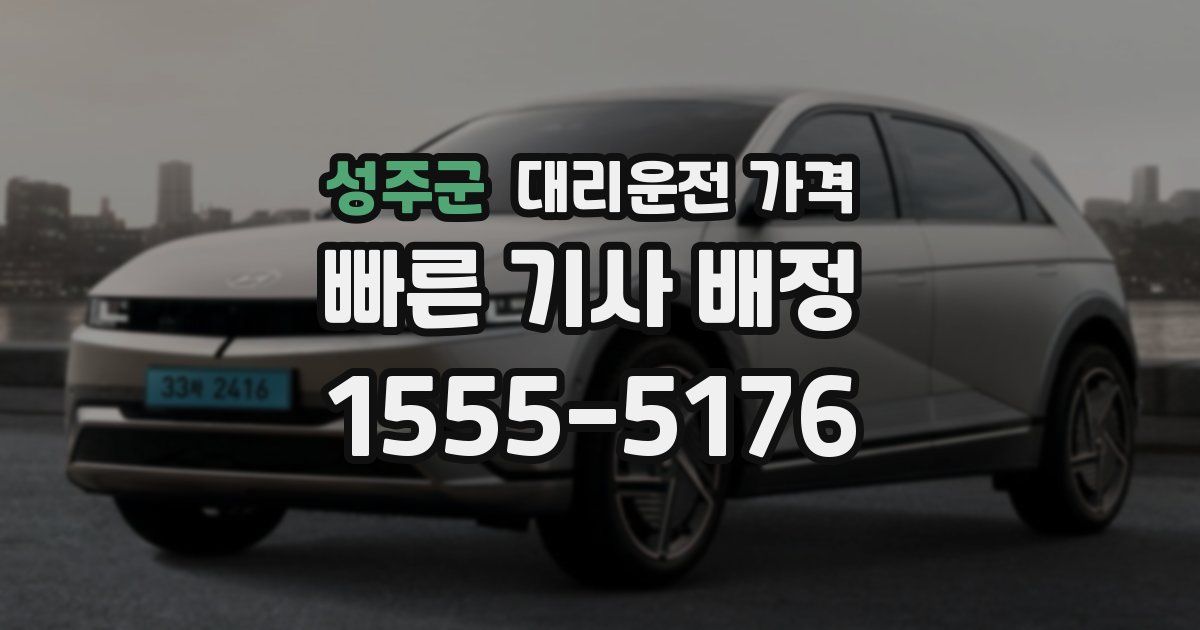 성주군 대리운전 가격