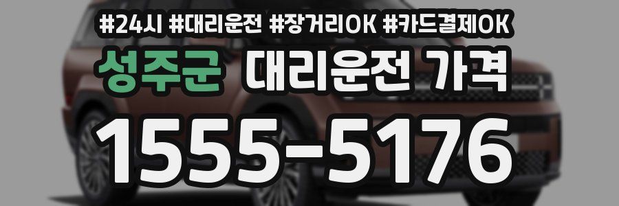 성주군 대리운전 가격