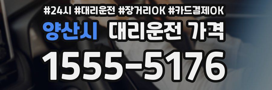 양산시 대리운전 가격