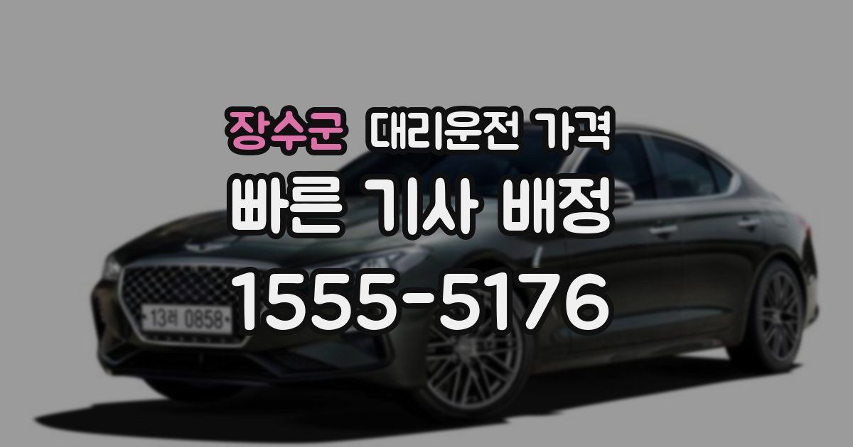 장수군 대리운전 가격