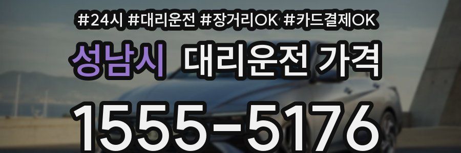 성남시 대리운전 가격