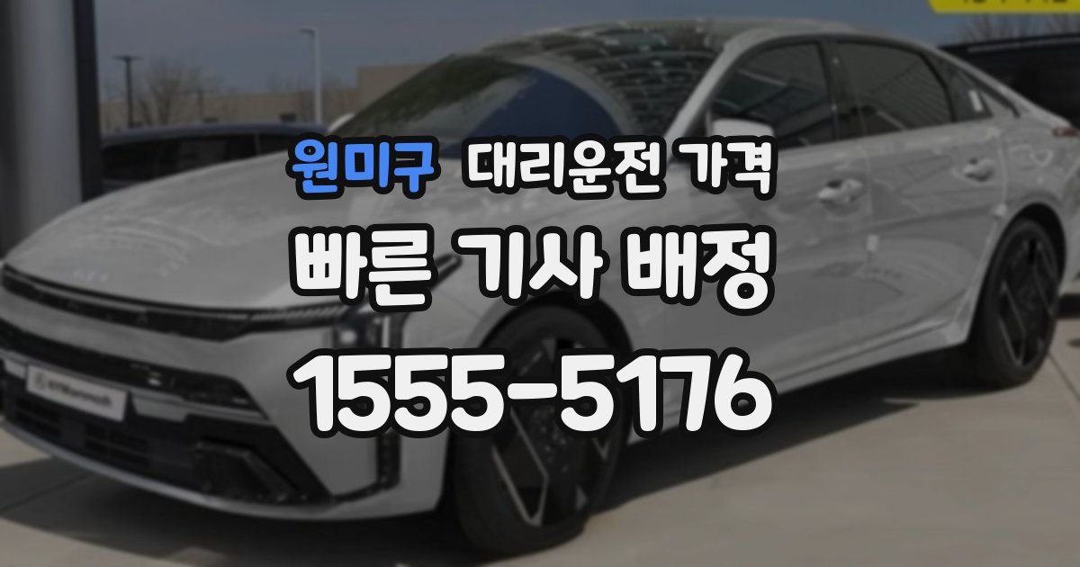 원미구 대리운전 가격