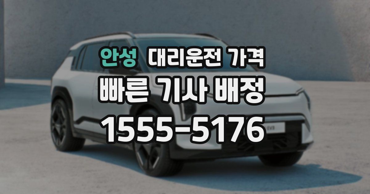 안성 대리운전 가격