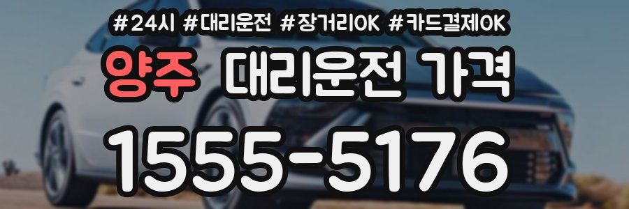 양주 대리운전 가격