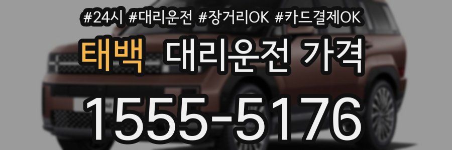 태백 대리운전 가격