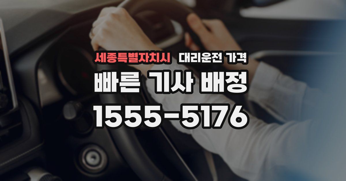 세종특별자치시 대리운전 가격
