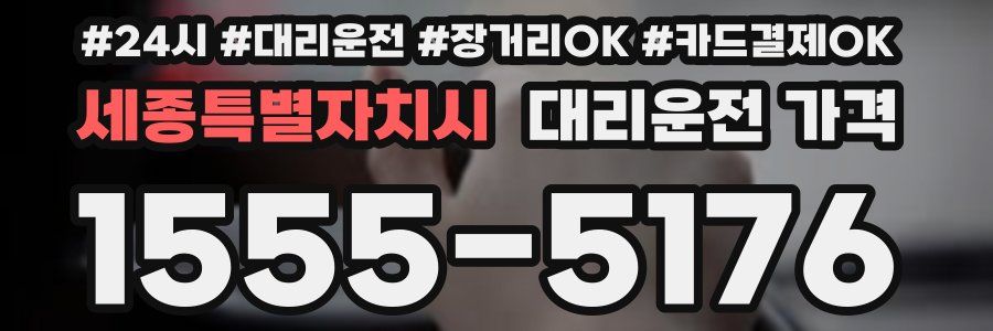 세종특별자치시 대리운전 가격