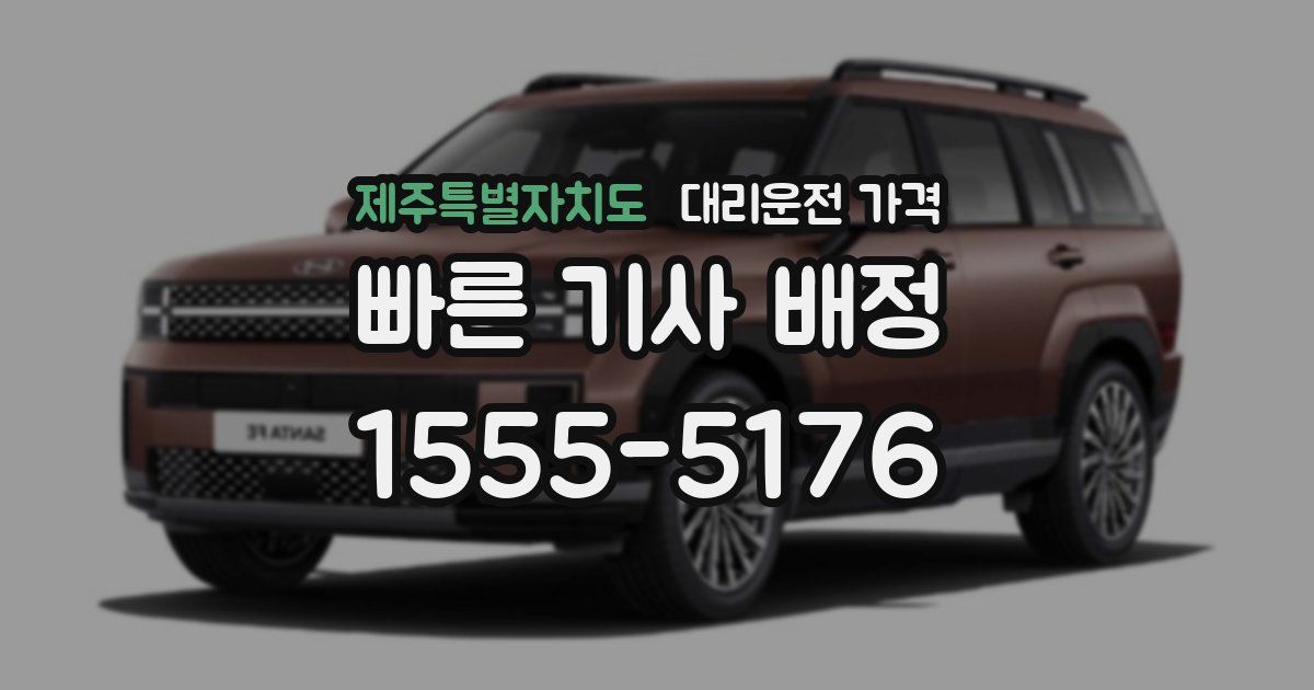 제주특별자치도 대리운전 가격