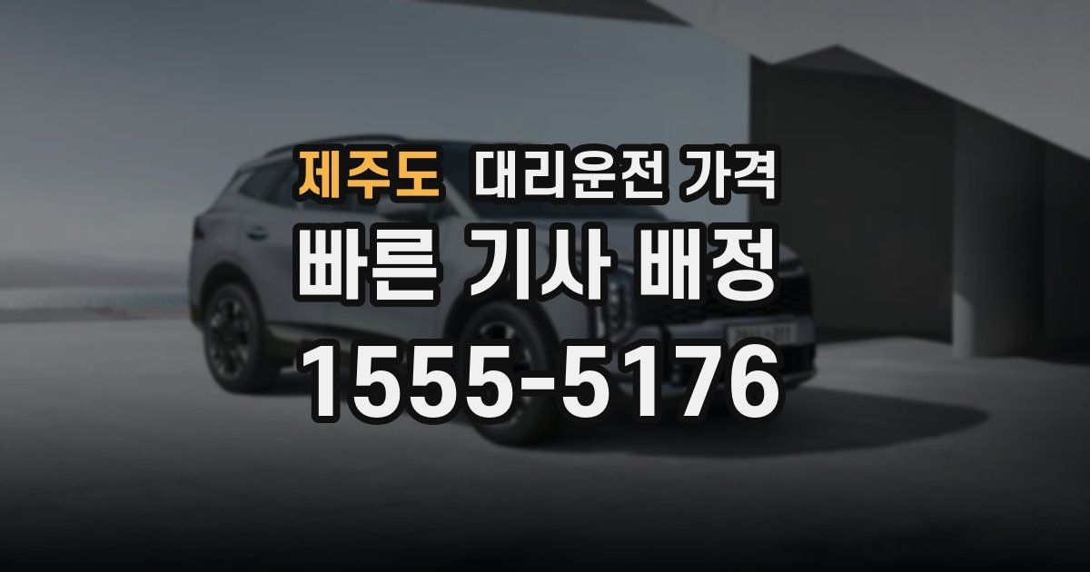 제주도 대리운전 가격