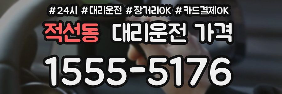 적선동 대리운전 가격