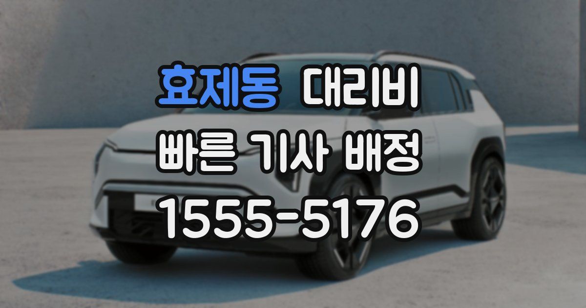 효제동 대리운전 가격