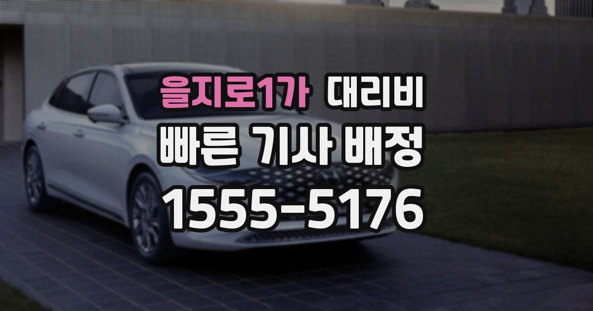 을지로1가 대리운전 가격