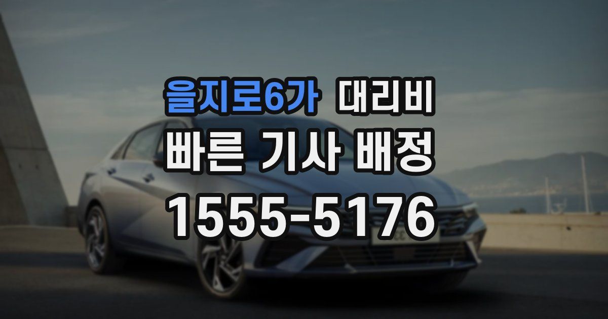 을지로6가 대리운전 가격