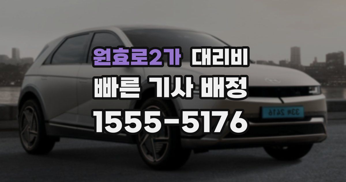 원효로2가 대리운전 가격