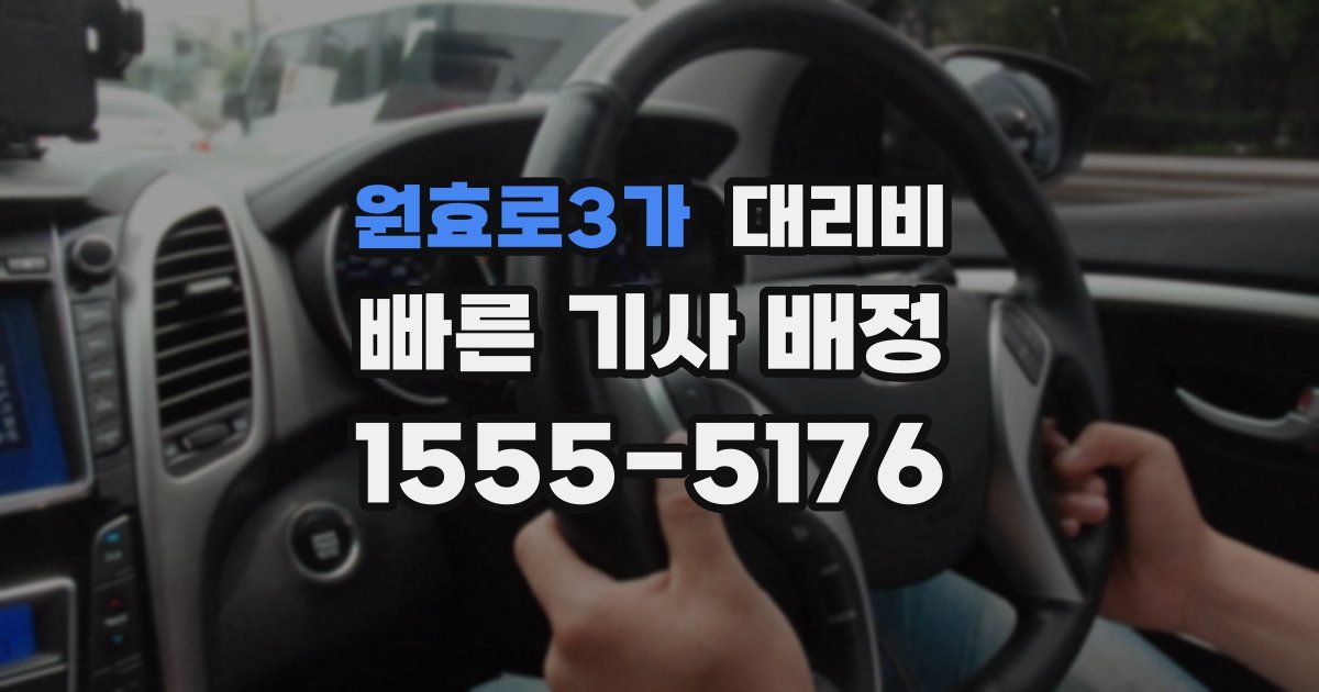 원효로3가 대리운전 가격