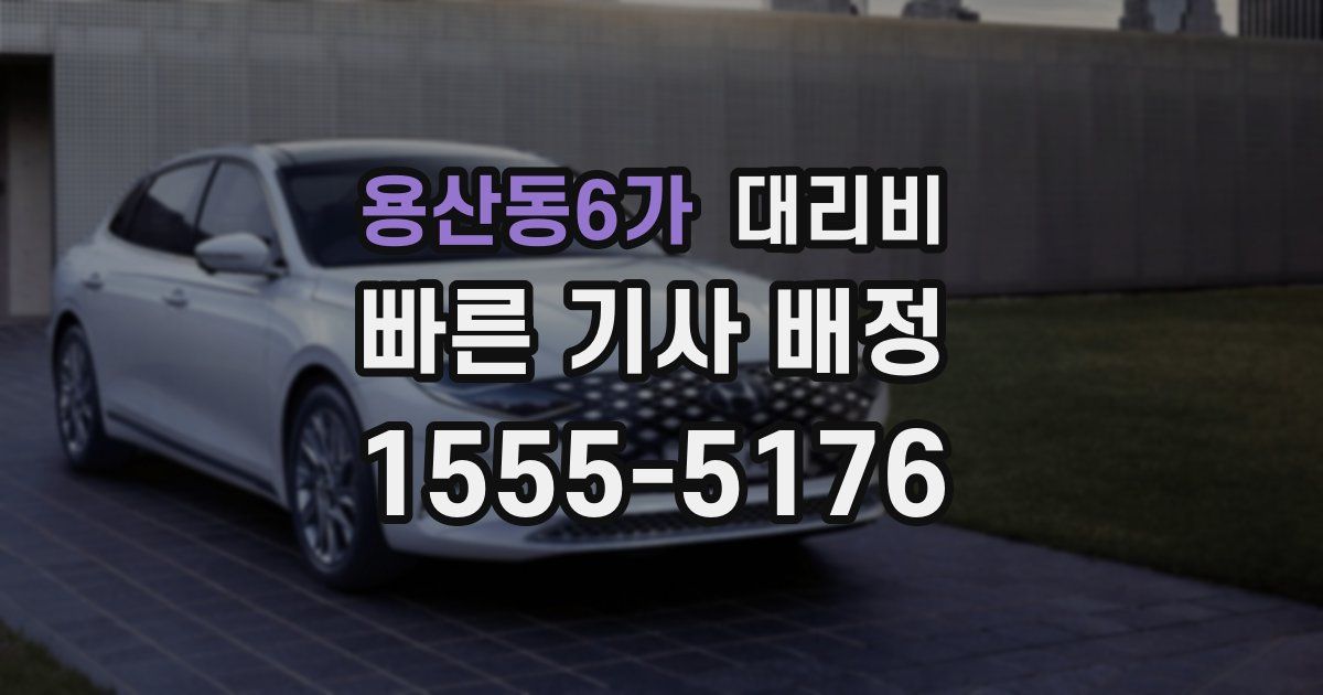 용산동6가 대리운전 가격