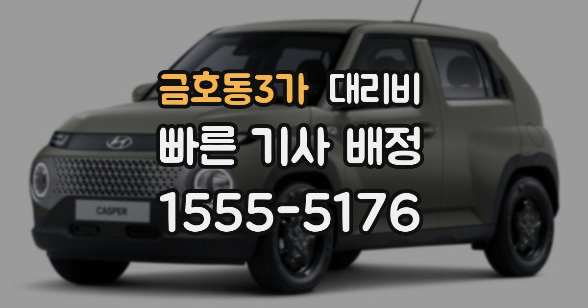 금호동3가 대리운전 가격