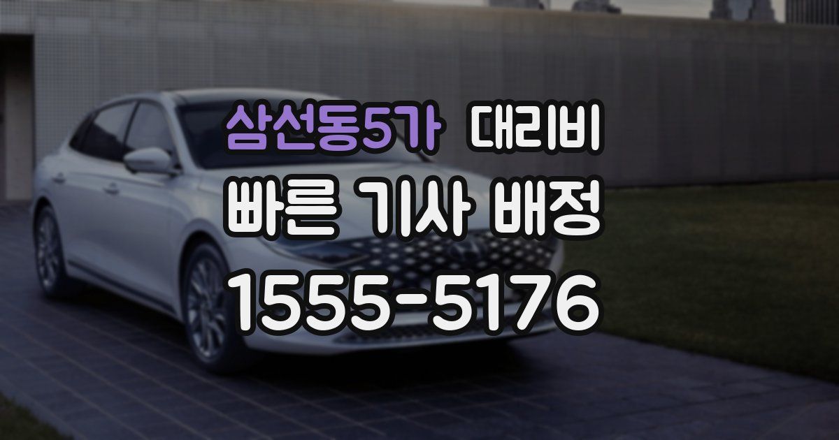 삼선동5가 대리운전 가격