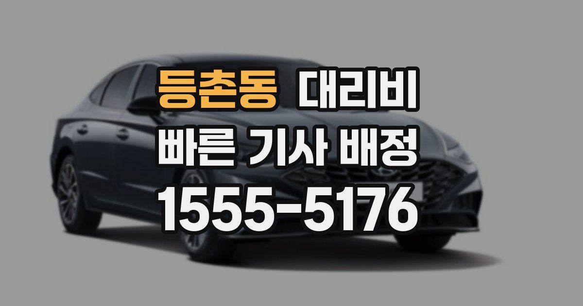 등촌동 대리운전 가격