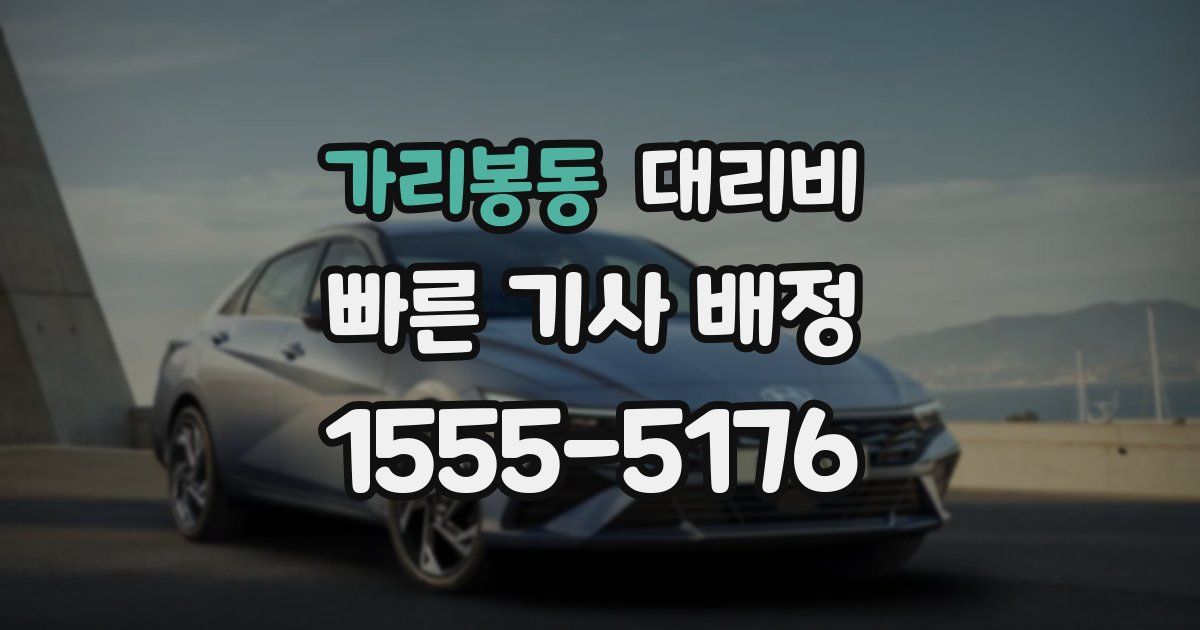 가리봉동 대리운전 가격