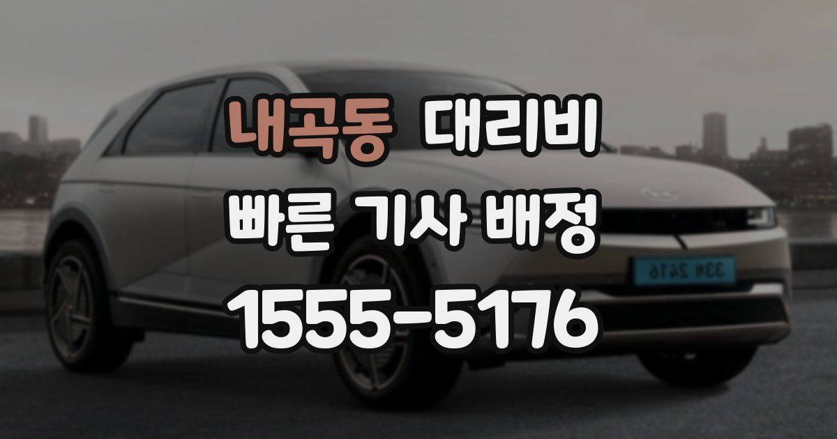 내곡동 대리운전 가격