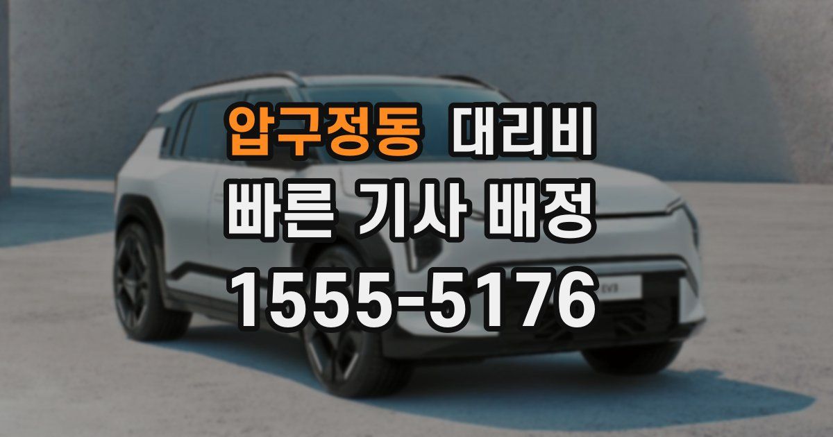 압구정동 대리운전 가격