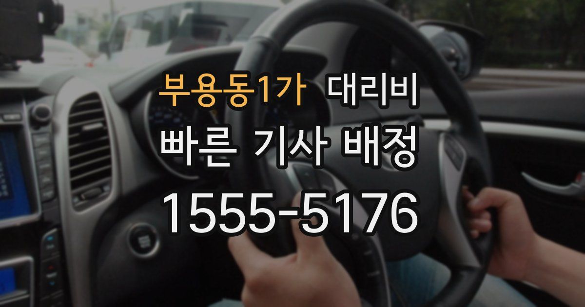 부용동1가 대리운전 가격