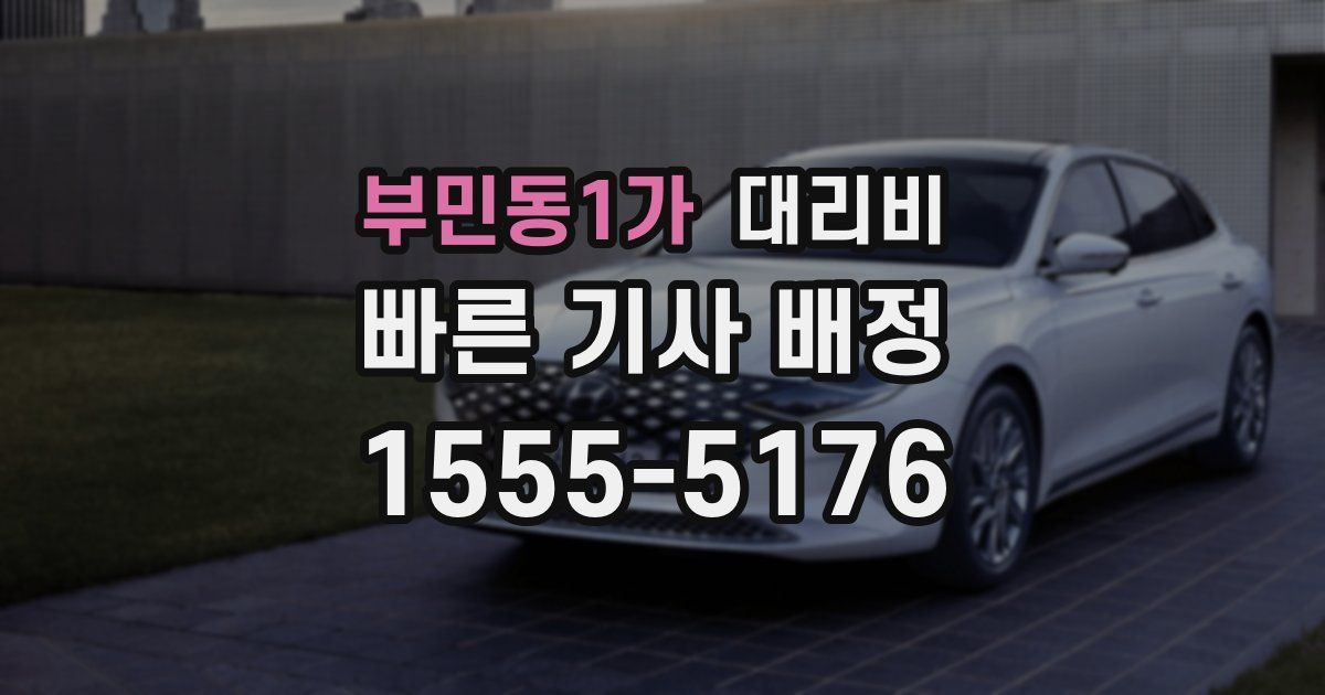 부민동1가 대리운전 가격