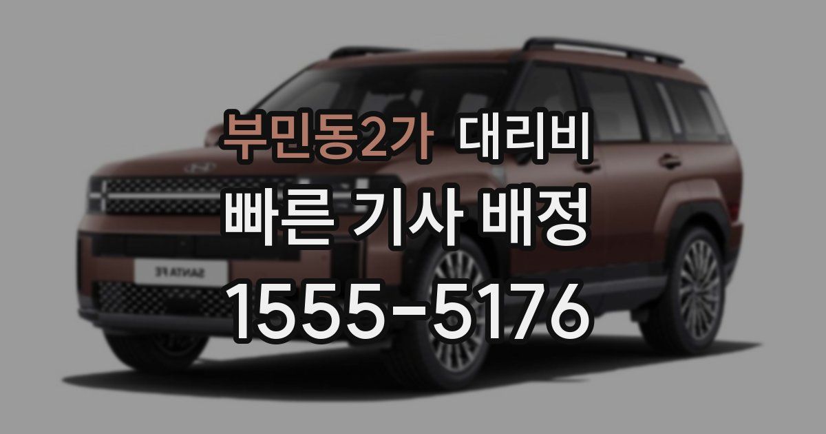 부민동2가 대리운전 가격