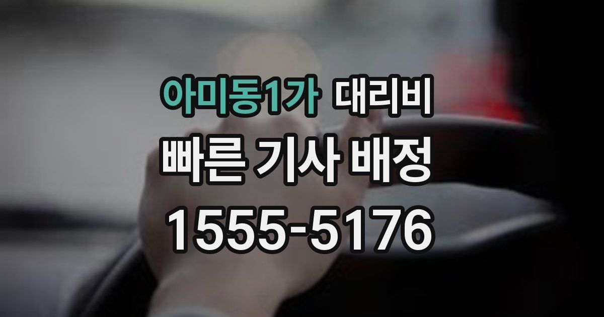 아미동1가 대리운전 가격