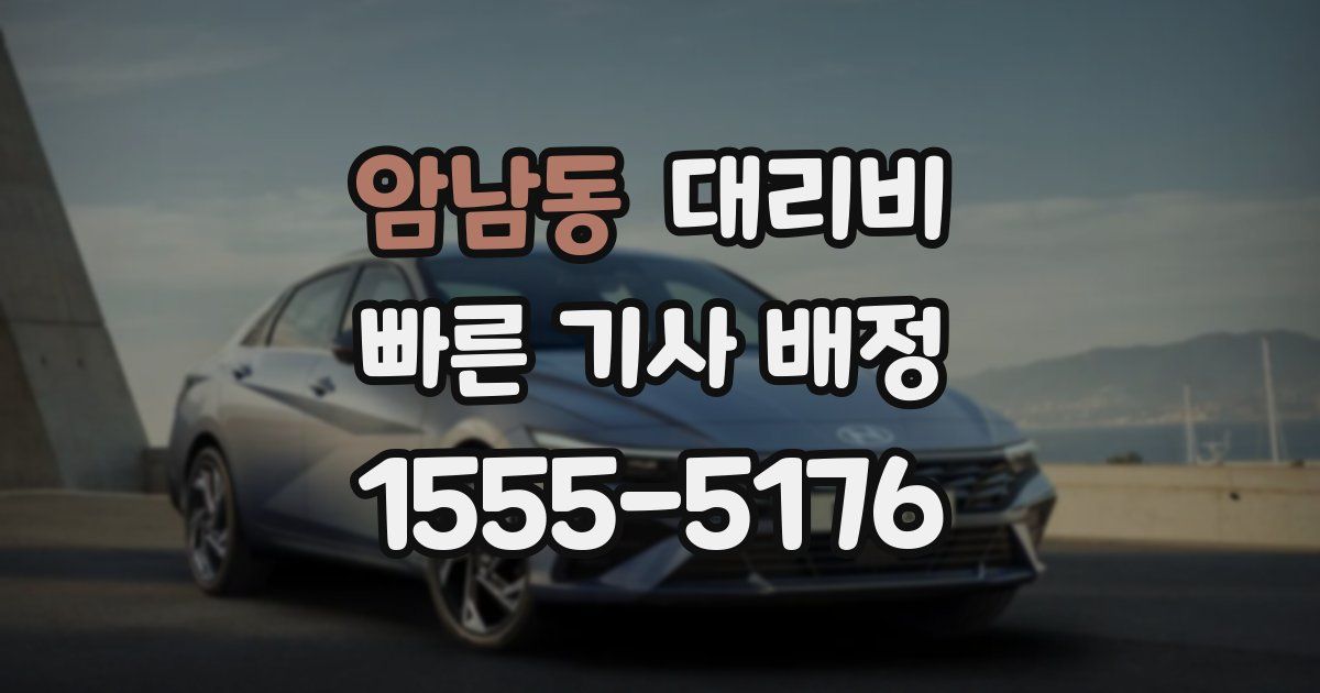 암남동 대리운전 가격