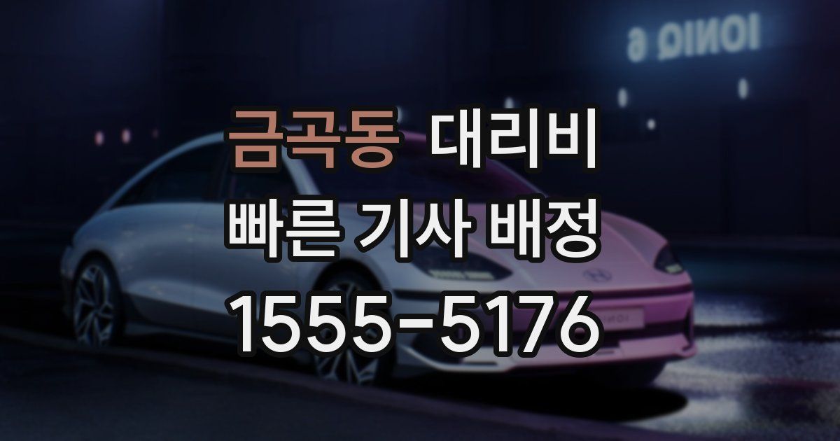 금곡동 대리운전 가격