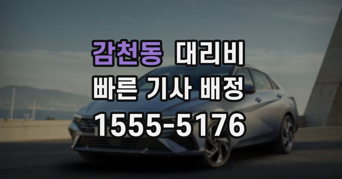 감천동 대리운전 가격