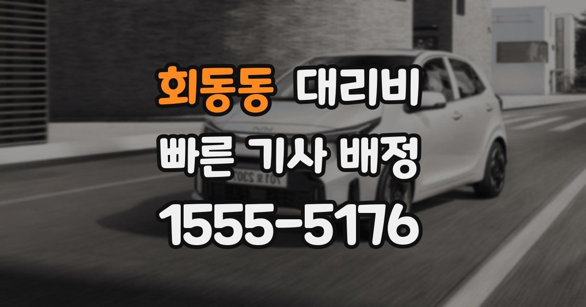 회동동 대리운전 가격