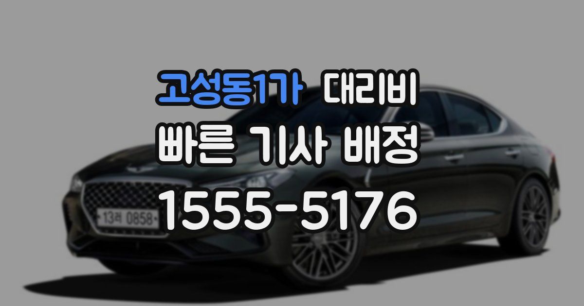 고성동1가 대리운전 가격