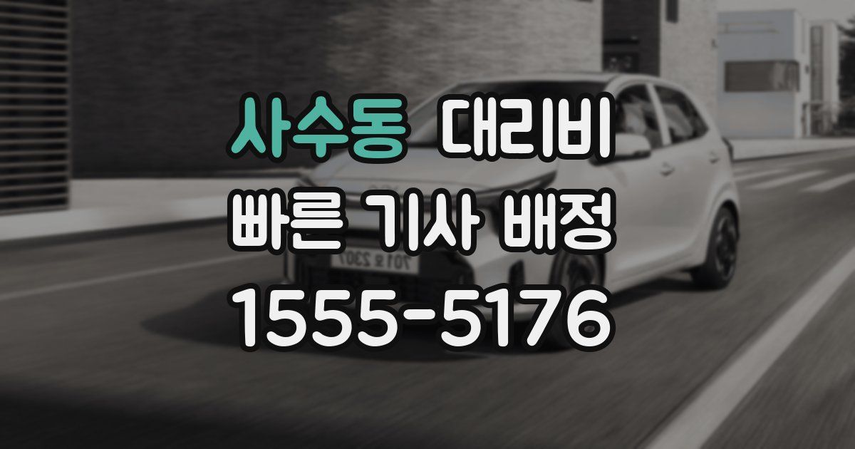 사수동 대리운전 가격