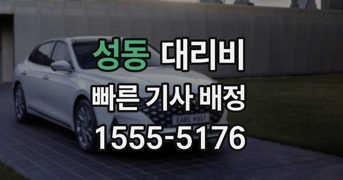 성동 대리운전 가격