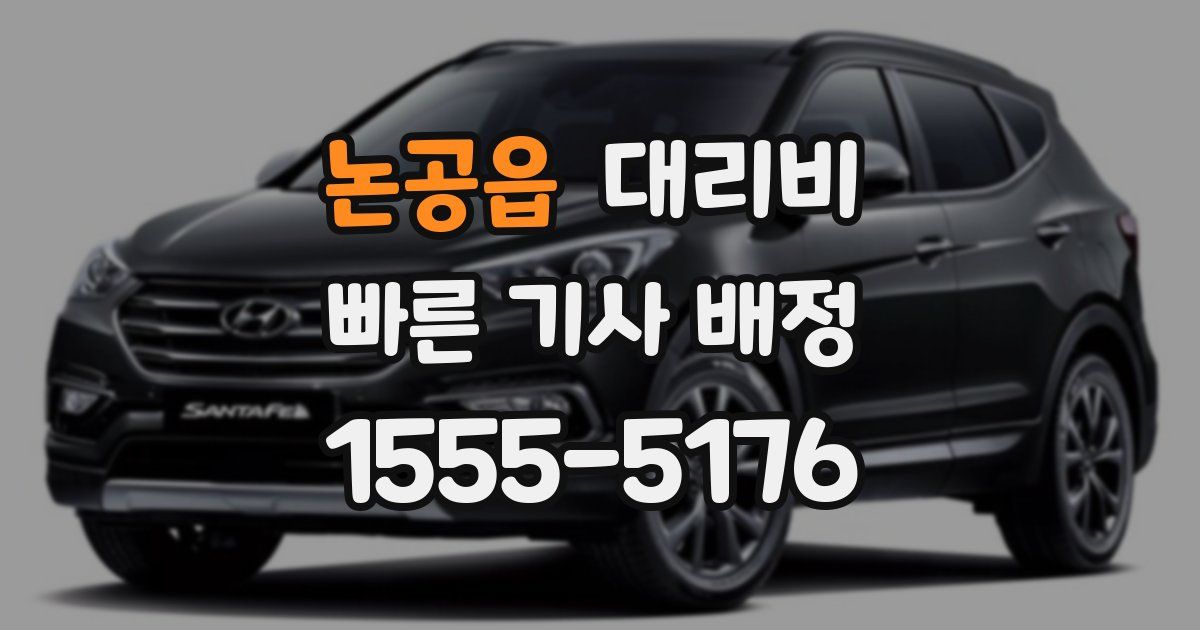 논공읍 대리운전 가격