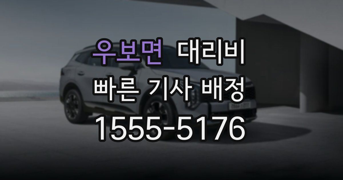 우보면 대리운전 가격