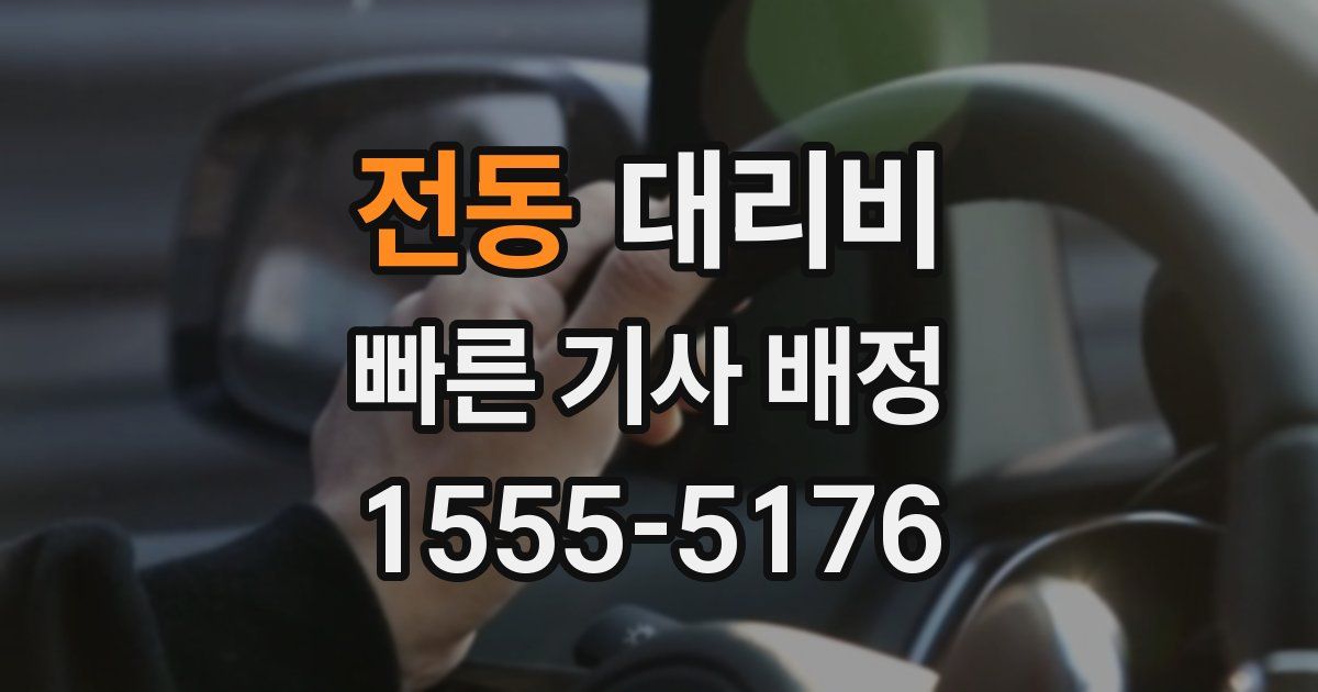 전동 대리운전 가격