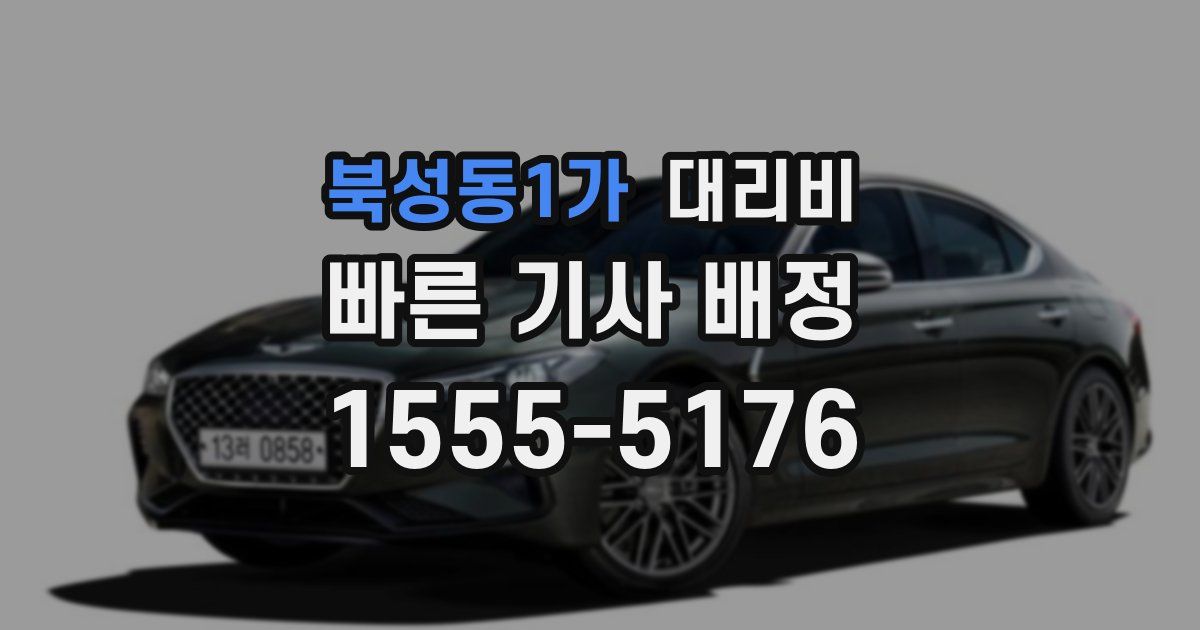 북성동1가 대리운전 가격