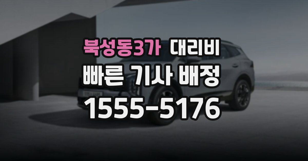 북성동3가 대리운전 가격